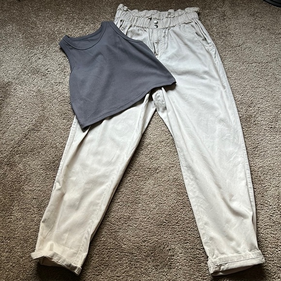 Midriff Top with High Waisted H&M Pants - Picture 3 of 15